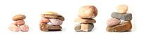 Pebbles, drieluik in vier delen van Wim Zoeteman thumbnail