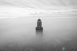 Pfefferdose im Nebel Schwarz-Weiß von Thomas Bartelds
