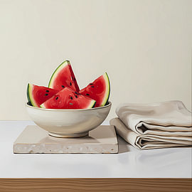 Ivory Watermelon Still Life by maulana risyad