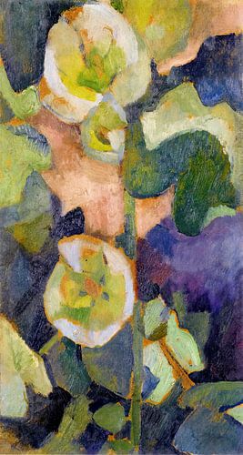 Weiße Hollyhock von Robert Delaunay