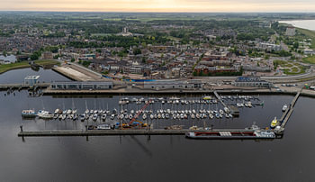 Delfzijl Marina from the air.