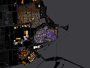 Kaart van Enkhuizen abstract von Maps Are Art