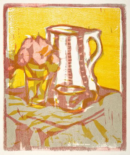 Still life with pitcher and flowers Ernst Ludwig Kirchner