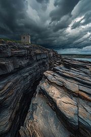 Lighthouse on dramatic cliffs by Art & Soul Creations