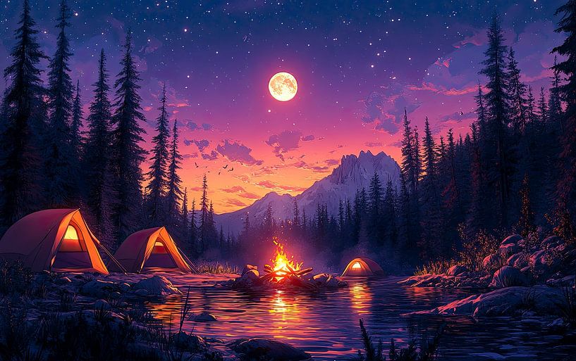 Moonlit Campfire Tales by robby akrim