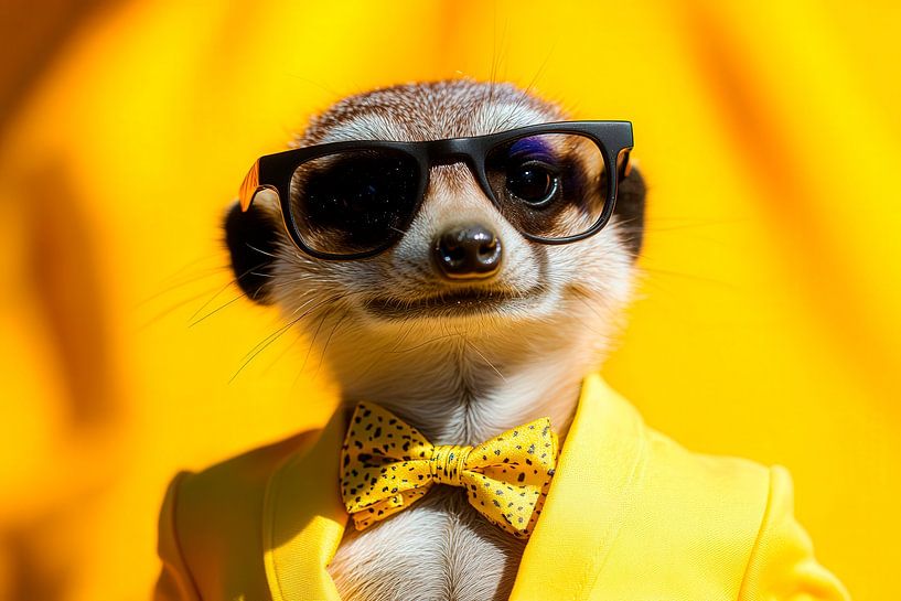 Stilvoller Erdmännchen-Look im Anzug von Poster Art Shop