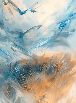 Birds in the dunes by Artsy