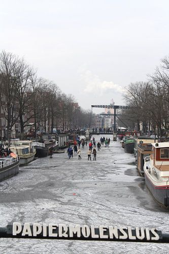Schaatsen grachten Amsterdam