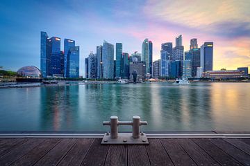 Sonnenuntergang in Singapur II von Rogier Kwikkers