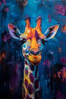 Merry Highlights - Girafe dans une abstraction colorée