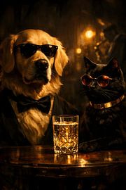 Hund, Katze, Humor, Freundschaft von Faheem Beigh