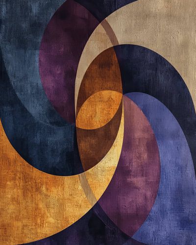 Formes modernes et abstraites dans des couleurs chaudes