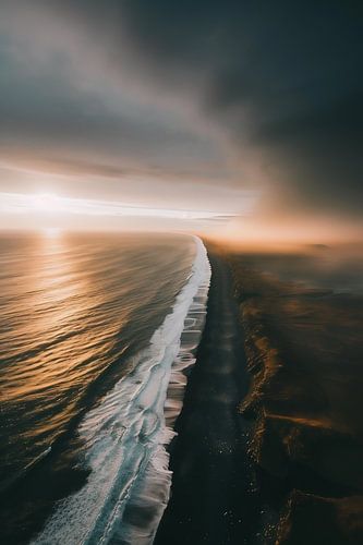 Gouden licht op het strand