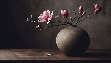 Magnolia in vaas van Jessica Berendsen