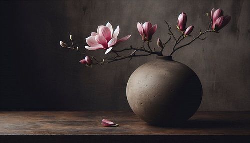 Magnolia in vaas van Jessica Berendsen