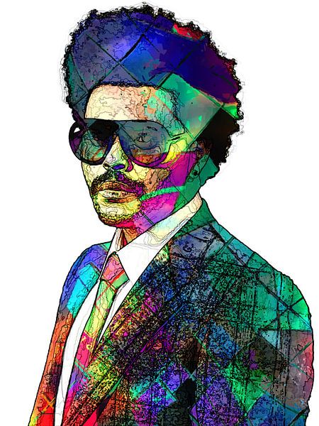 The Weeknd Abstract Portret in Diverse kleuren van Art By Dominic