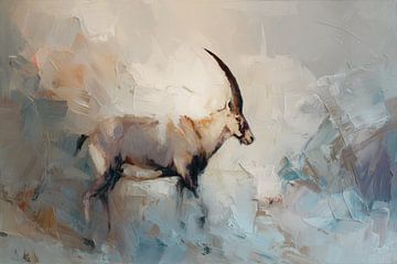 Ibex in the mountains by Lauren Wilde