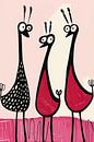 Quirky Bird Duo by Modern Collection thumbnail