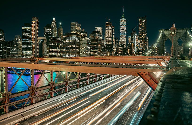L'horizon de New York depuis le pont de Brooklyn par Patrick Groß
