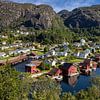 Uitzicht op Åna-Sira in Zuid Noorwegen van Adelheid Smitt