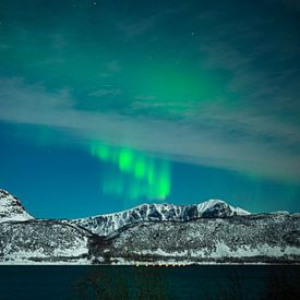 Green Light over a Norwegian Fjord by Menno van der Haven