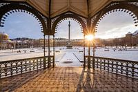 Schlossplatz in Stuttgart im Winter