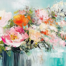 Flower painting 93.3950 by ARTEO Paintings