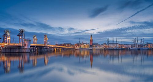 Blue hour along the IJssel near Kampen