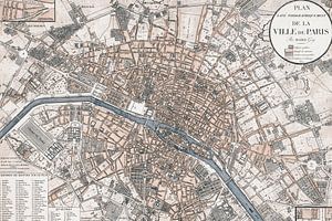 Alte Landkarte Von Paris