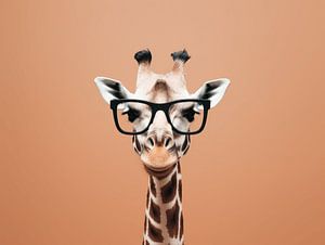 Le penseur - La girafe réfléchie sur Eva Lee