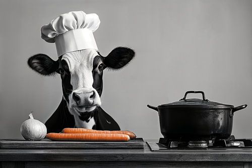 Keuken koe van Poster Art Shop