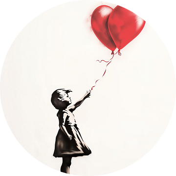 Banksy Meisje met Ballonnen | Banksy Stijl Schilderij van Blikvanger Schilderijen