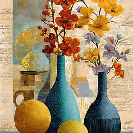 Flower Vases | Flower Burst by Eye catching paintings