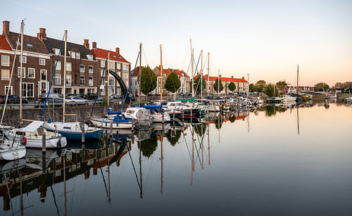 Lumière du soir sur les eaux de Middelburg