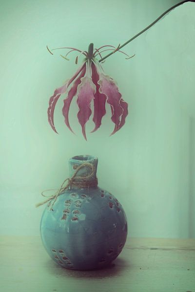 Vase mit natürlichem Deckel. von Roel Simons