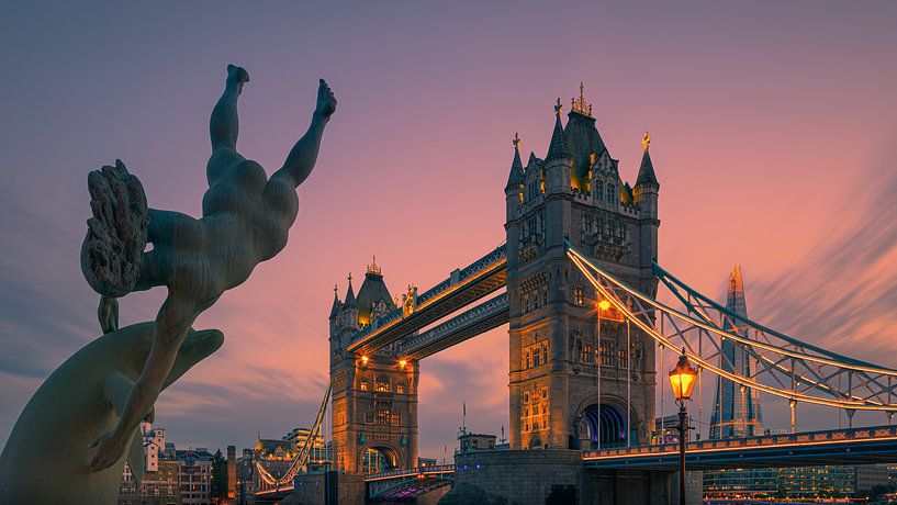 Das Mädchen und der Delfin, London, England von Henk Meijer Photography