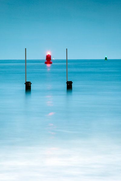 Balises lumineuses dans l'Escaut occidental près de Flessingue par Evert Jan Luchies