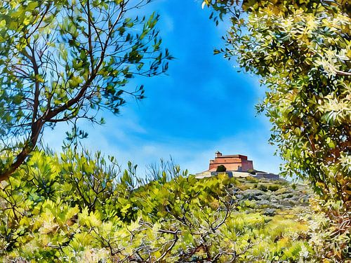 Pad naar het rode fort