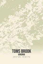 Carte ancienne de Toms Brook (Virginie), USA. sur Affiches de lieux
