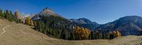 Panorama Ofenpass in de herfst van Sean Vos thumbnail