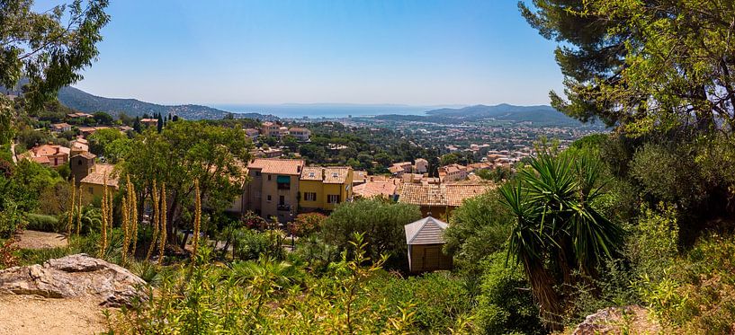 Panoramic view from Bormes Les Mimosas of the Mediterranean Sea by Youri Mahieu