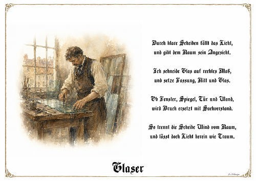Glaziers – Guild portrait with a poem