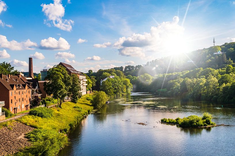 Essen Werden en Ruhr in het Ruhrgebied in het Tegenlicht van Dieter Walther