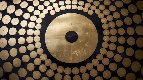 Zwart Goud Schilderij | Gouden Schilderij | Groot Schilderij Woonkamer van AiArtLand