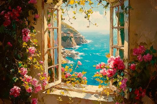 Window view sea