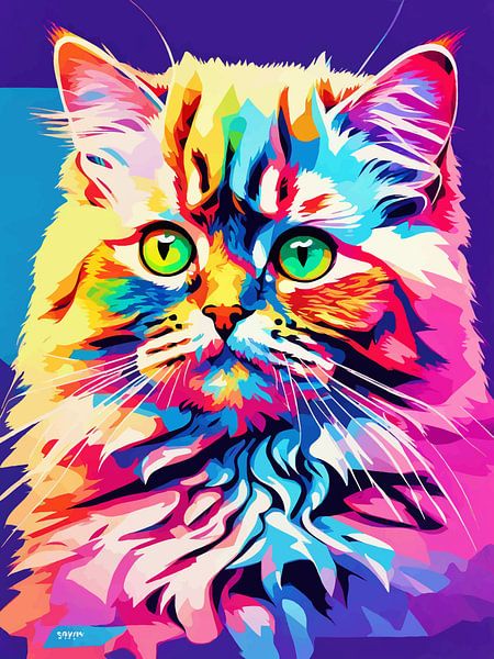 Selkirk Rex Pop Art van MIROKKU