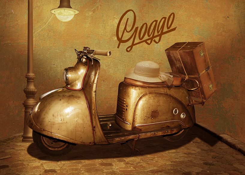 Goggo-scooter uit de jaren 50 van Monika Jüngling