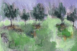 Wazig groen landschap van Lori Ann Folz