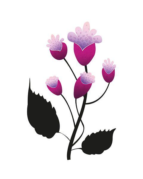 Abstract foxgloves