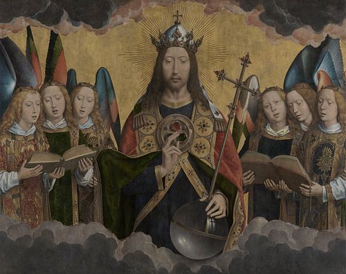 Hans Memling, A, God de Vader met zingende engelen, 1494, midden